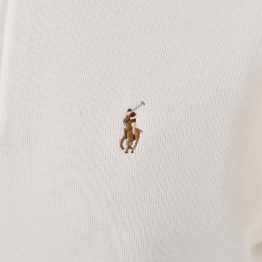 Ralph Lauren Quarter Zip Sweatshirt White Mainline Menswear Ireland